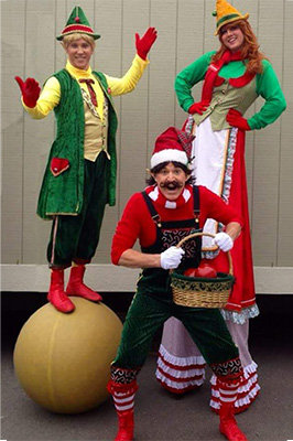 Christmas Elves stilt walker
